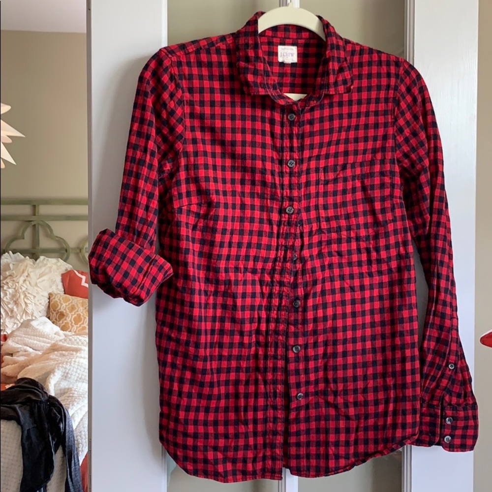 Jcrew checkered button down shirt